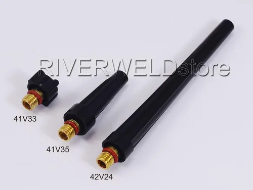 Vista 2 de RIVERWELD TIG Kit de tapa trasera 41V33 41V35 41V24 41V24L Fit DB PTA SR WP 9 20 25 TIG Antorcha de soldadura 4pcs