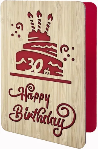 Vista 9 de Tarjeta de felicitación de feliz cumpleaños número 21, tarjeta de cumpleaños hecha a mano, tarjetas de felicitación de madera, tarjeta de cumpleaños