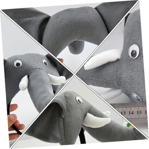 Vista 4 de HOLIDYOYO 5pcs Set Headband Adult Costumes Costumes Cosplay Accessories Animal Ears Headband Elephant Costume Elephant Ears Headband Cartoon