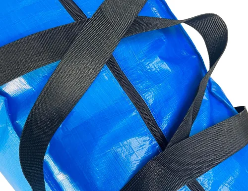 Vista 9 de Bolsa de lona de almacenamiento extra grande para viajes, bolsa de lona de viaje gigante de gran tamaño negra
