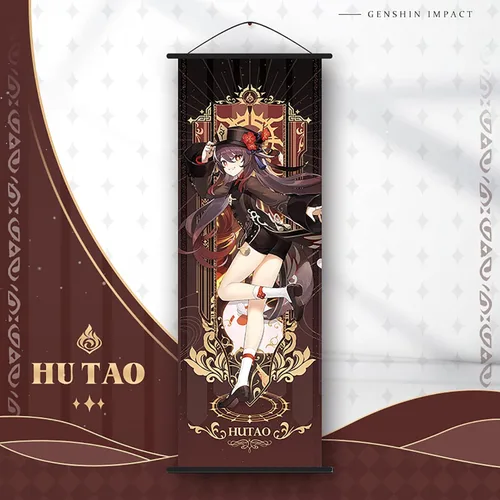 Vista 6 de HUNGAHAAPAI Genshin Impact Box - Incluye figura, bolsa, funda de almohada, imagen colgante, soporte, llavero, dije, broche, 30 tarjetas Lomo, 50