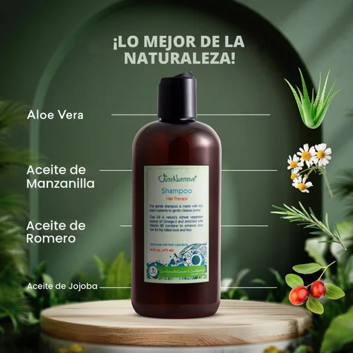 Vista 8 de Champú de terapia de pérdida de cabello el mejor champú para cabello saludable ingredientes nutritivos que alimentan e hidratan el cabello