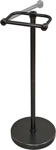 Vista 18 de RARXTR Soporte de papel higiénico negro y dorado SUS304 de acero inoxidable con doble poste pivotante, soporte de papel higiénico montado