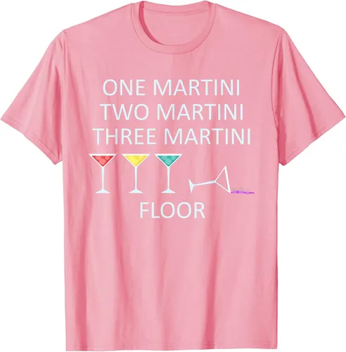 Vista 54 de Funny Bartender One Two Three Martini Floor Cocktail T-Shirt Asphalt Grey