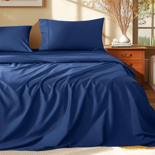 Vista 20 de Shilucheng Juego de Sábanas 100% de Algodón Egipcio - 1000 Hilos, Sábanas de Algodón de Lujo, Ropa de Cama y Fundas de Almohada Transpirables
