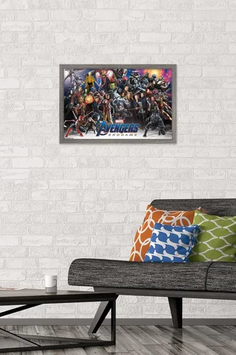 Vista 2 de Trends International Marvel Cinematic Universe - Avengers - Endgame - Póster de pared de alineación, 14.725 x 22.375 pulgadas, versión enmarcada