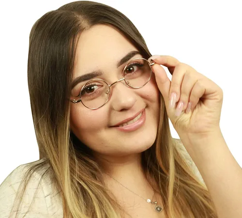 Vista 5 de ShadyVEU Gafas de sol redondas de metal pequeño con lente transparente UV400 de círculos retro de los años 80