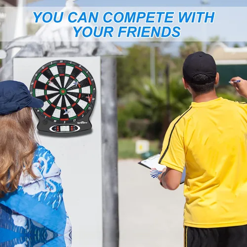 Vista 6 de Win SPORTS Juego de puntas blandas electrónicas, tamaño reglamentario para un partido amistoso, puntuación automática con interfaz de fácil