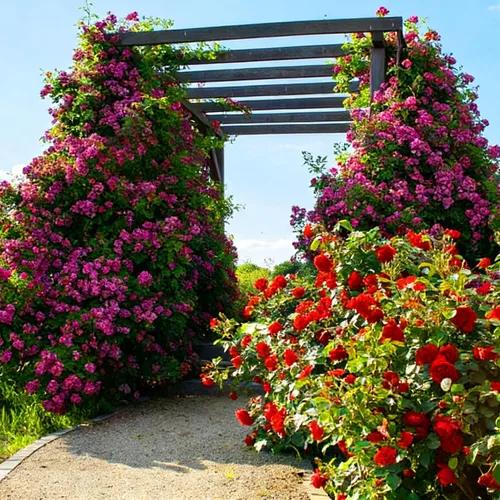 Vista 2 de Semillas de rosas trepadoras para plantar, 300 piezas de semillas de rosas trepadoras, reliquia no transgénica, plantas de flores de jardín raras