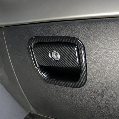 Vista 3 de crosselec Cubierta de interruptor de mango de caja de guantes de fibra de carbono para Dodge Durango 2011-2022 negro