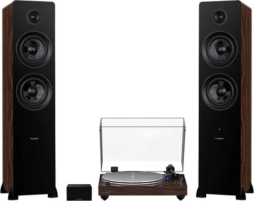 Vista 12 de Fluance RT85 Reference High Fidelity Vinyl Turntable, PA10 Phono Preamp and Ai81 Powered Floorstanding Speakers, Ortofon 2M Blue Cartridge, 150W