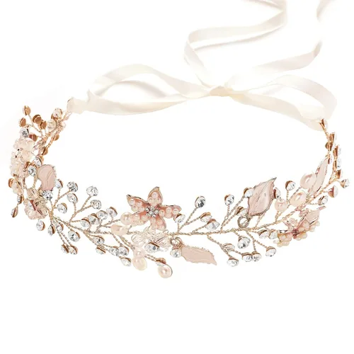 Vista 8 de Coucoland - Diadema de niña de hadas para primera comunión; tiara de corona de cristal, accesorio para el cabello de bebé, diadema para novias