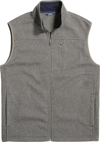 Vista 4 de IZOD Chaleco de forro polar grande y alto para hombre con cierre completo de cremallera