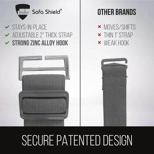 Vista 7 de Sofa Shield - Funda para sofá Loveseat con correa patentada, protector de cojín, funda reversible diseñada en EE. UU. resistente a manchas