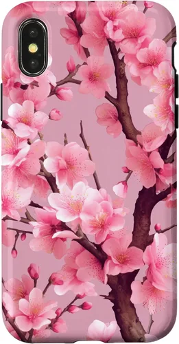 Vista 5 de Sakura Tree Japanese Funda para iPhone 17 con diseño de flores de cerezo rosa