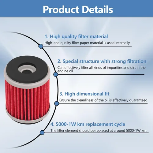 Vista 6 de Filtro de aire de motocicleta y filtro de aceite y bujía de repuesto para Yamaha YFM250R Raptor 250 2008-2013 2XJ-14451-00-00 5D3-13440-00-00