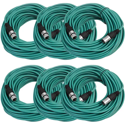 Vista 62 de SEISMIC AUDIO - SAXLX-2 - Paquete de 6 cables de conexión XLR macho a XLR hembra de 2 pies - Equilibrados - Cables de conexión de 2 pies