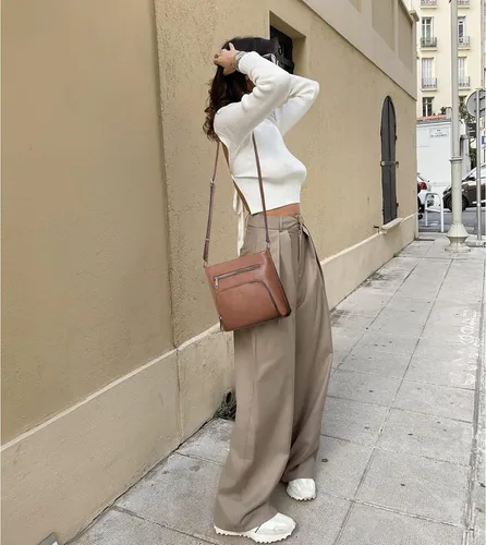 Vista 3 de CLUCI Bolso cruzado para mujer, con múltiples bolsillos, de piel vegana, bolso de hombro pequeño, bolso de hombro para verano, viaje, diseñador
