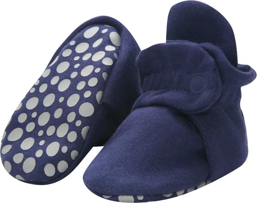 Vista 22 de Zutano - Botines de algodón orgánico para bebé, unisex, con suela antideslizante Brezo gris