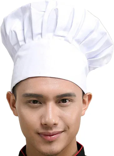 Vista 5 de Hyzrz - Gorro de chef ajustable para adulto, elástico, para cocinar, negro