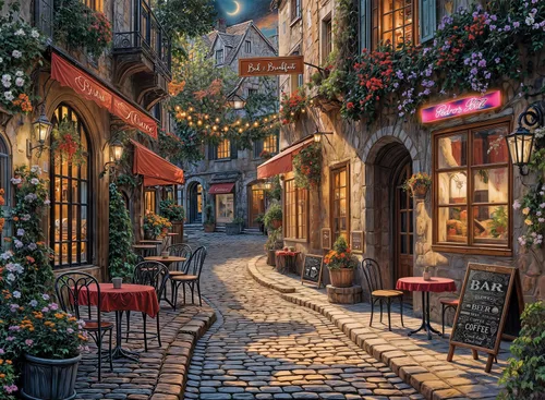 Vista 6 de Anatolian Puzzle - Café Montmartre, Rompecabezas de 1000 piezas, #1177