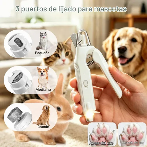 Vista 4 de Molinillo de uñas para perros 2 en 1 y cortaúñas para perros para Blanco