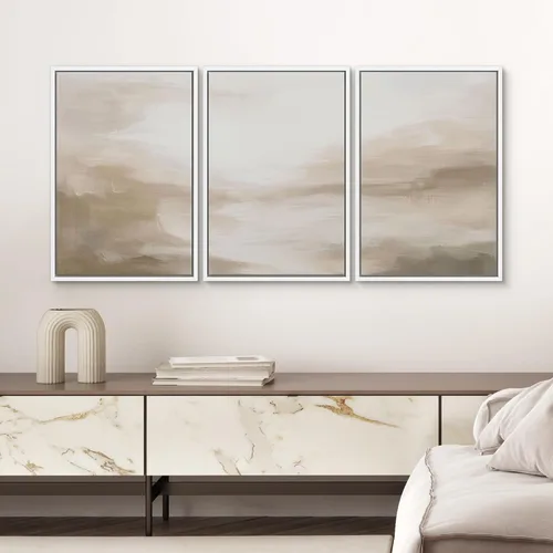Vista 199 de SIGNWIN Lienzo enmarcado para pared, juego de arte de collage de hojas transparentes en blanco y negro, ilustraciones de naturaleza silvestre, arte