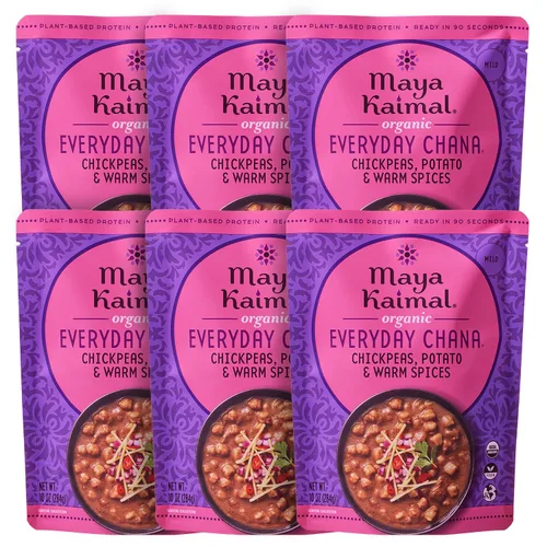 Vista 9 de MAYA KAIMAL Chana orgánica diaria con tomate + cebolla, 10 onzas