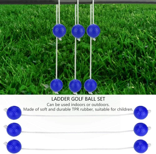 Vista 6 de Dioche Bolas de escalera, 3 pares de bolas de lanzamiento de bolas, juego de bolas deportivas de repuesto, 2 colores (azul)