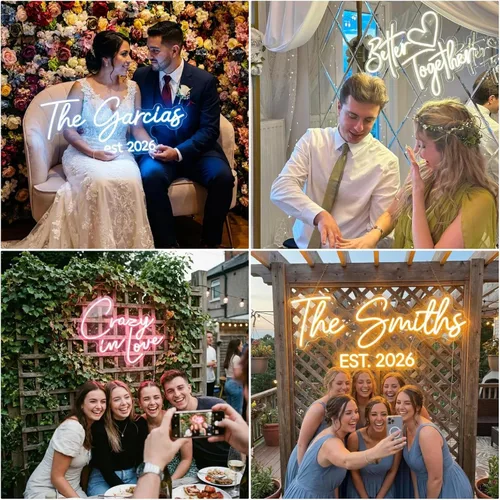 Vista 6 de Custom Neon Signs Personalized Neon Name Sign Custom Business Logo Waterproof LED Custom Neon Light Sign for Wedding, Business, Bedroom Wall Decor