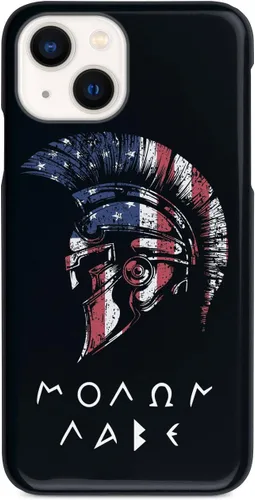 Vista 12 de Inspired Cases - Compatible con iPhone Xs Max - Funda protectora con textura 3D para Apple iPhone Xs Max - Bandera americana - Spartan - Molon Labe