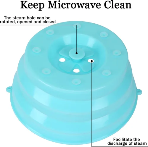 Vista 3 de JULBEAR Cubierta de microondas para alimentos,Cubierta de salpicaduras de microondas
