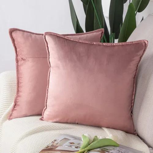 Vista 23 de MADIZZ Juego de 2 fundas de almohada decorativas de terciopelo súper suave con borlas, estilo de lujo, funda de almohada para sofá y dormitorio