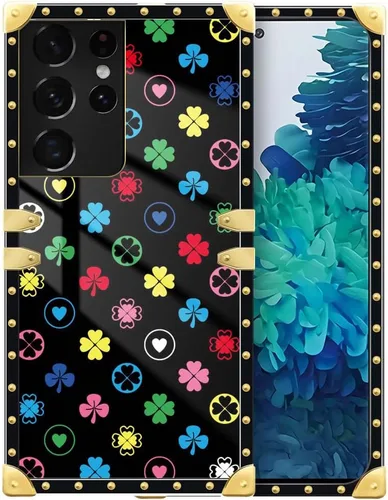 Vista 117 de Funda compatible con Samsung Galaxy S10 4G, TPU suave de lujo y parte trasera de policarbonato duro para niñas y mujeres, funda protectora a prueba