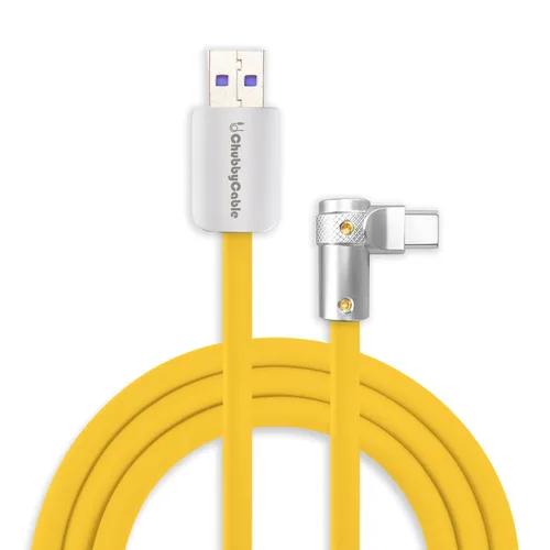 Vista 14 de chubbycable FlexElbow - Cable de carga rápida de 90 grados y 240 W, cable USB C en ángulo recto, cable de carga de silicona compatible con iPhone