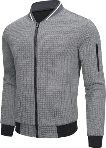Vista 3 de Chaqueta ligera para hombre, chaqueta estilo bombardero, abrigo universitario