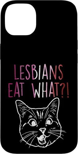 Vista 15 de Lesbians Eat What Sorprised Cat Funny LGBT Gay Pride - Carcasa para iPhone 16