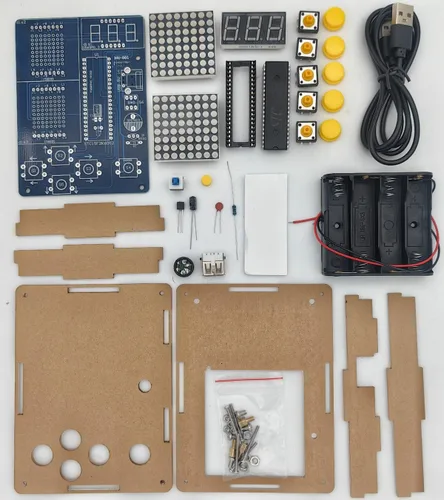 Vista 2 de Kit de proyecto de soldadura de juego retro DIY, kit de soldadura