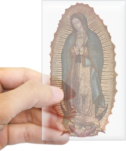 Vista 8 de CafePress - Nuestra Señora de Guadalupe con Ángel, calcomanía rectangular para parachoques de auto