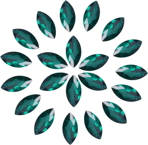 Vista 9 de Diamantes de imitación grandes de cristal de 0.512 x 1.063 in, piedras preciosas en forma de ojo de caballo para manualidades, fabricación de joyas