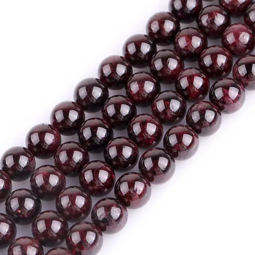 Vista 62 de GEM-Inside - 95 cuentas AA color morado oscuro de amatista de 15 pulgadas por hebra con agujero, piedras preciosas naturales y cuentas de cristal