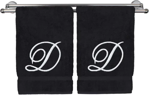 Vista 105 de Toalla de mano con monograma, regalo personalizado, 16 x 30 pulgadas, extra absorbente, 100% algodón turco, acabado de rizo suave, para baño, cocina