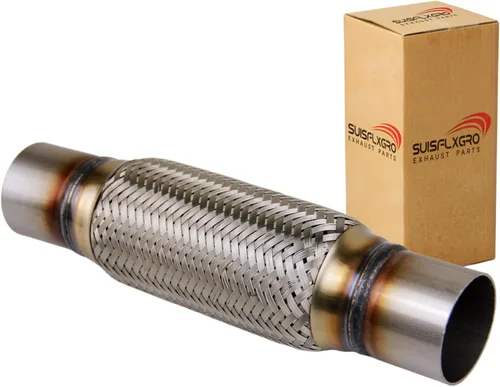 Vista 15 de Tubo Flexible de Escape SUISFLXGRO Universal Tipo 100% Acero Inoxidable Para Carga Pesada y Autos (1 PC, 2X8X12)