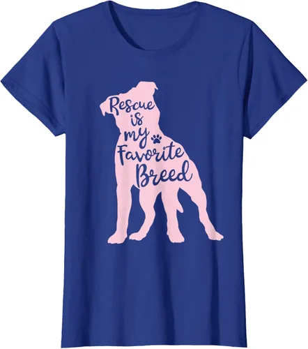 Vista 85 de Pitbull Rescue Is my Favorite Breed Dog Pit Bull Mama - Camiseta, Negro, S