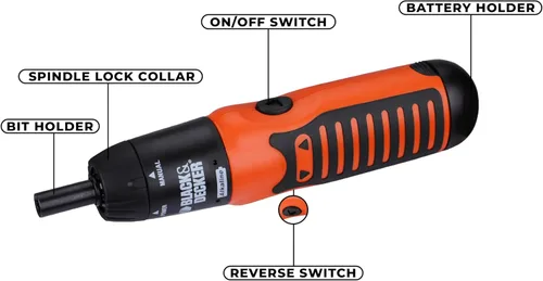 Vista 2 de Black & Decker A7073 Destornillador con batería ID del producto: 5035048280485
