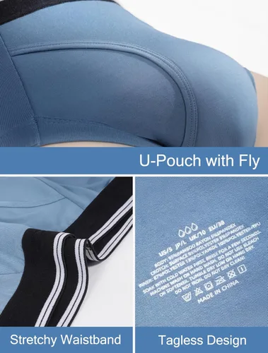Vista 5 de TIICHOO Ropa interior para incontinencia para hombre, lavable, a prueba de fugas, 1.7 fl oz de absorción, paquete de 5