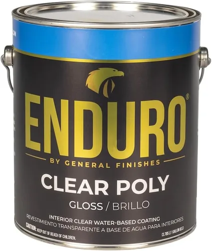 Vista 8 de General Finishes Enduro Poliuretano Transparente a Base de Agua, 1 Galón, Dead Flat