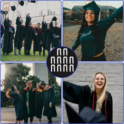 Vista 7 de LUTER 10 unidades de banda de graduación para adultos, estola de graduación lisa para adultos, banda de graduación, cinturón de satén, chal de honor