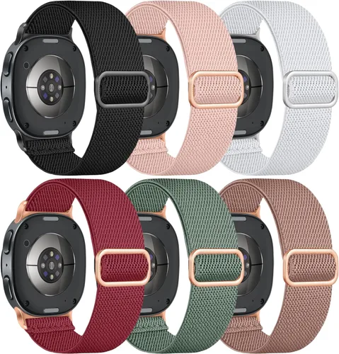 Vista 14 de Easuny 6 Pack de Correas Elásticas Compatibles con Samsung Galaxy Watch 8 Banda 40mm 44mm, Correa de Bucle Samsung Galaxy Watch 8 Classic 46mm