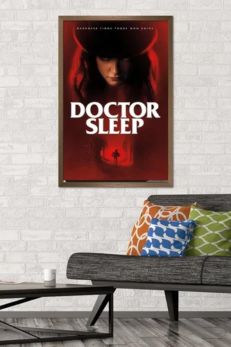 Vista 2 de Trends International Doctor Sleep - Póster de pared con sombrero de una hoja Versión con marco de bronce